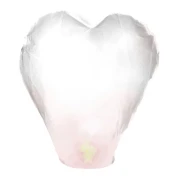 lanterna cinese volante cuore bianca big