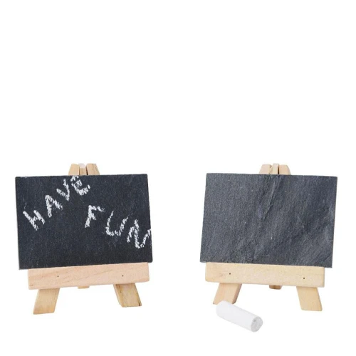 Ultimi 22 pezzi Lavagnette in Ardeisa con supporto in legno e gesso