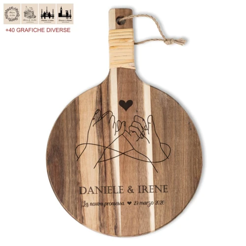 Regalo Originale Tagliere Grande con incisione personalizzata