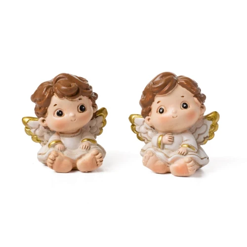 Bomboniere Linea Puntino 2026 Statuetta Angioletto con dettagli dorati