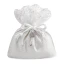 ULTIMI PEZZI 60 Sacchetti Bomboniere eleganti Argento con ciondolo chiave 10x12 PREZZO PER TUTTI
