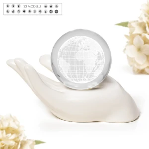 Bomboniere 2027 Sfera Vetro 3D su Mano in ceramica