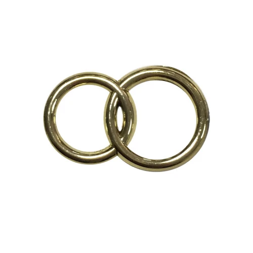 confezione da 25 fedi intrecciate colore oro, materiale plastica, applicazione per bomboniere fai da te,