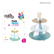 Alzata celeste 3 ripiani per Confettata e Caramellata