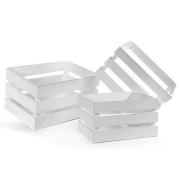 cassette legno porta bomboniere bianche