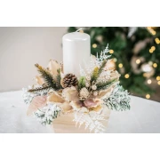 Idea Regalo Natale - Composizione natalizia di fiori fatta a mano