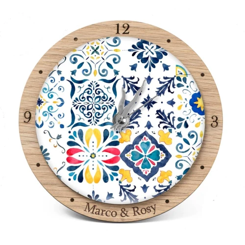 Bomboniere Tema Maioliche Orologio Personalizzato