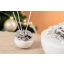 Idea Regalo Natale - profumatore in ceramica bianca e fiore argento