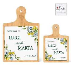 Bomboniere Tema Limoni Personalizzate Tagliere in legno
