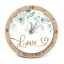 Bomboniere Tema Eucalipto con foglioline e scritta love Orologio Personalizzato