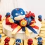 Torta Bomboniere per Maschio 20 Fette con Spiderman e Capitan America