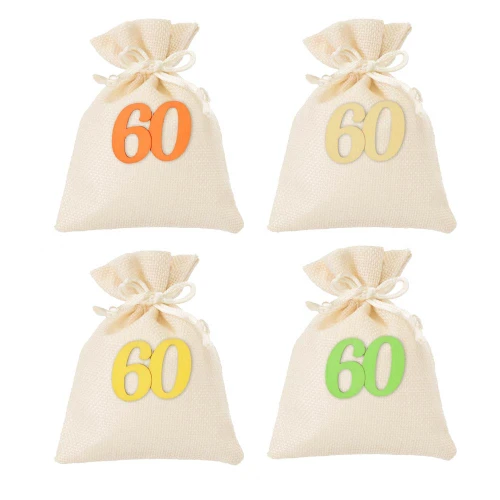 Bomboniere 60 Anni compleanno sacchetti portaconfetti