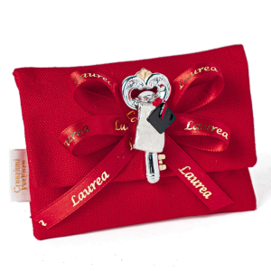 Sacchetto portaconfetti Laurea bustina con chiave Made in Italy