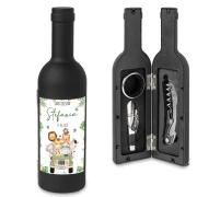 Idea Bomboniera Utile Tema Giungla Bottiglia di Vino Set accessori Vino