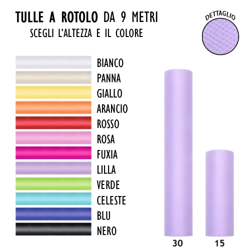 TULLE A ROTOLO da 9 metri