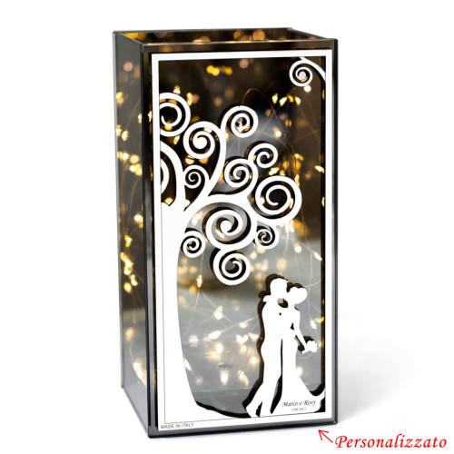 Idea regalo Matrimonio o Bomboniera Testimoni Lampada Led Personalizzabile