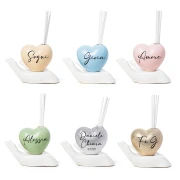 Profumatore Mano con Cuore in ceramica satinata personalizzabile