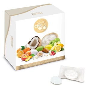 Confetti Bianchi Ripieni alla Frutta - Confezionati singolarmente a vassoio - Buratti
