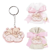 Bomboniere Battesimo e Nascita Femmina 2026 Linea Two Stars Portachiavi a forma orsetto su nuvola