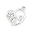 Ciondolo cuore intrecciato con strass per Bomboniere Chic