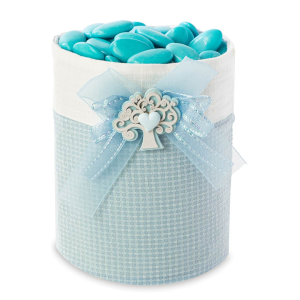 Confettata celeste con albero della vita e gessetto cuore