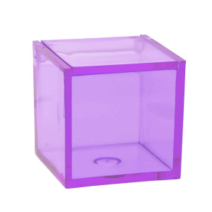 Scatolina Cubo Plexiglass Portaconfetti Viola