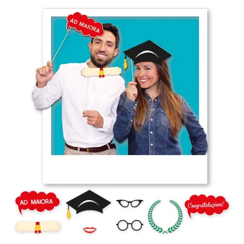 Photo Booth Laurea - kit per foto simpatiche