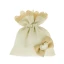 ULTIMI PEZZI 45 Sacchettini portaconfetti piatti con fiocco e cuore angolare avorio 10x12 cm PREZZO PER TUTTI