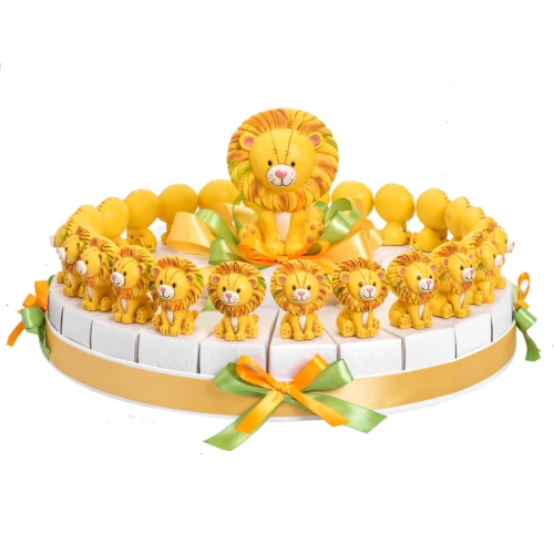 Idea Torta Bomboniere per maschio con Leoni