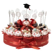 Torta Bomboniere Laurea 15 fette con Coccinelle clip