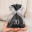 Sacchetto 70 Settantesimo Compleanno con Numero 70 Glitter