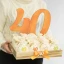 Bomboniere 40 Anni compleanno Cesto con 20 sacchetti