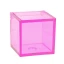 Scatolina Cubo Plexiglass Portaconfetti Rosa 