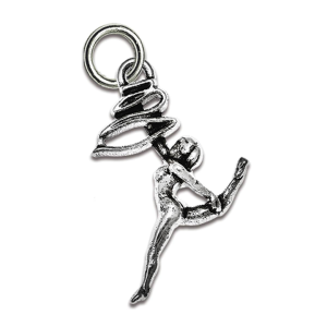 Ciondolo Ginnastica Ritmica in argento per bomboniere idea originale