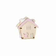 Ultimi 7 pezzi Scatolina Casina portaconfetti in legno rosa