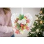 Idea Regalo Natale - Cuore Shabby chic da appendere con decoro Rosso