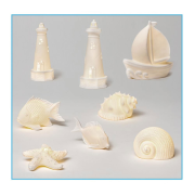 Bomboniere tema mare soggetti in ceramica con led