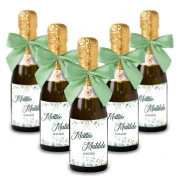 Bomboniere Mini bottiglie Prosecco Personalizzate o Segnaposto Tema Eucalipto