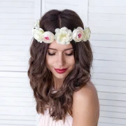 coroncina fiori comunione bambina damigella sposa battesimo