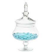 contenitore vetro confettata con coperchio a punta elegante
