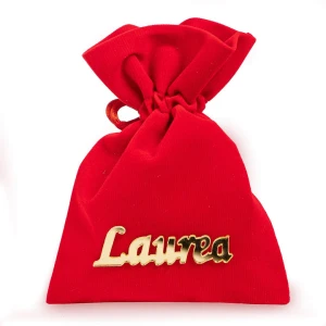 Bomboniere Laurea 2026 Linea Flash, Sacchettino Piatto Grande portaconfetti con applicazione