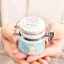 Bomboniere Battesimo e Nascita 2025 Linea Baby Box Barattolino Orsetto Celeste con frase