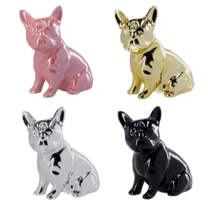 Bomboniere 2027 Cani Bulldog francese in ceramica colorati