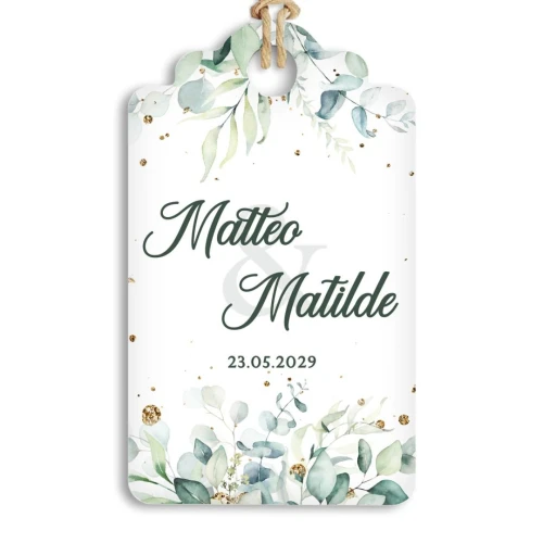 Tag Tema Eucalipto Personalizzabile