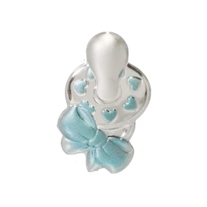 placche in lamina di argento ciuccio celeste