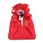 Sacchettino Portaconfetti Laurea in nido d\'ape rosso con chiave e pergamena