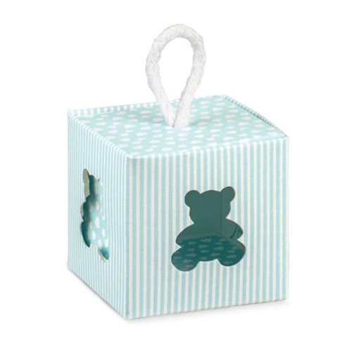 scatoline porta confetti per battesimo cubo