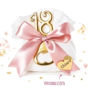 Bomboniere 18° Compleanno Apribottiglia in metallo dorato con strass