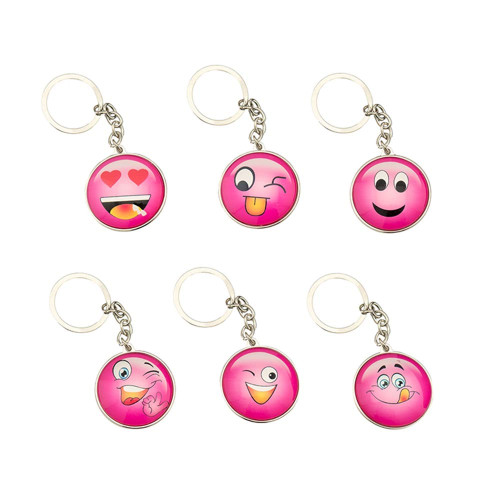 Bomboniera per femmina smile magnete e portachiavi rosa