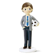 Cake topper Comunione e Cresima Bambino con pallone